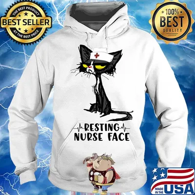 Cat Resting Nurse Face s Hoodie