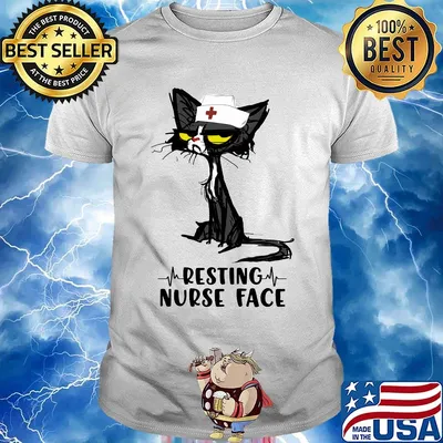 Cat Resting Nurse Face shirt
