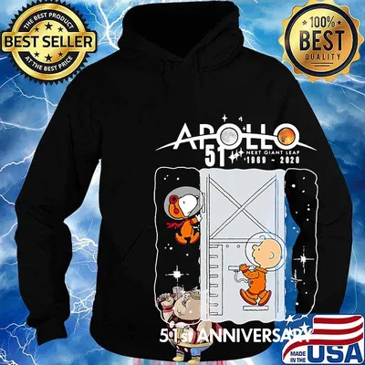 Charlie brown and snoopy apollo 51 next giant leap 1969 2020 51st anniversary s Hoodie