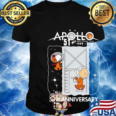 Charlie brown and snoopy apollo 51 next giant leap 1969 2020 51st anniversary shirt