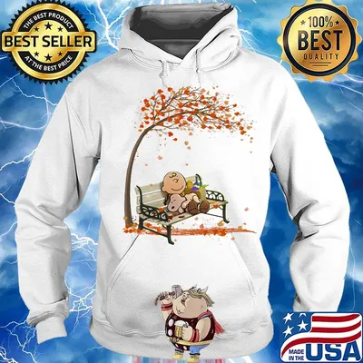 Charlie brown and snoopy fall maple leaves s Hoodie