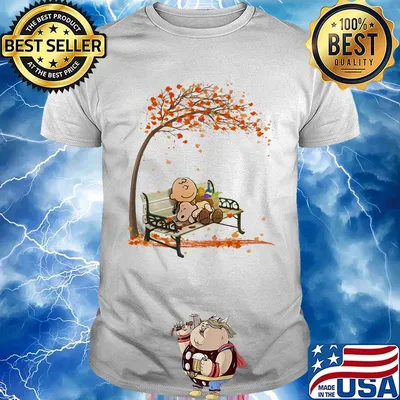 Charlie brown and snoopy fall maple leaves shirt