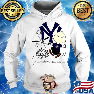 Charlie brown and snoopy new york yankees baseball team logo s Hoodie