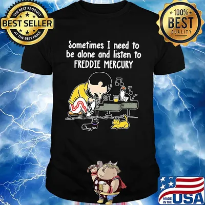 Charlie brown sometimes i need to be alone and listen to freddie mercury shirt