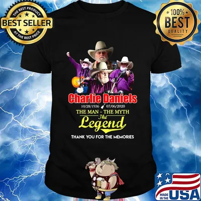 Charlie daniels the man the myth the legend thank you for the memories shirt