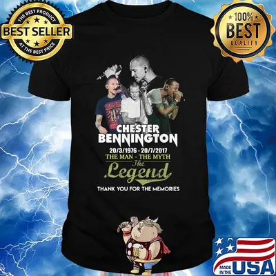 Chester bennington 1976 2017 the man the myth the legend thank you for the memories shirt