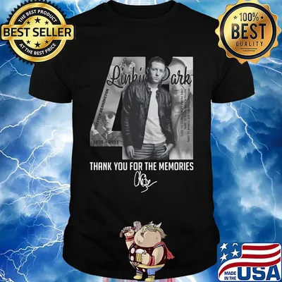 Chester bennington 41 linkin park thank you for the memories signature shirt