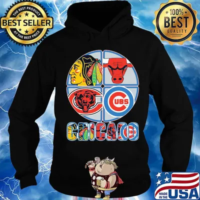 Chicago blackhawks bulls bears and cubs logo s Hoodie