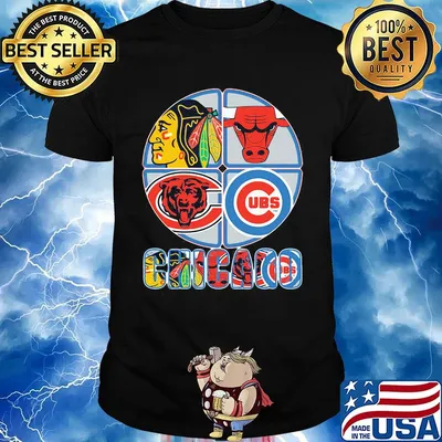 Chicago blackhawks bulls bears and cubs logo shirt