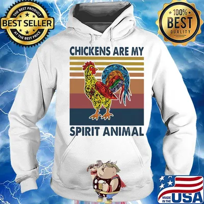 Chickens are my spirit animal vintage retro s Hoodie
