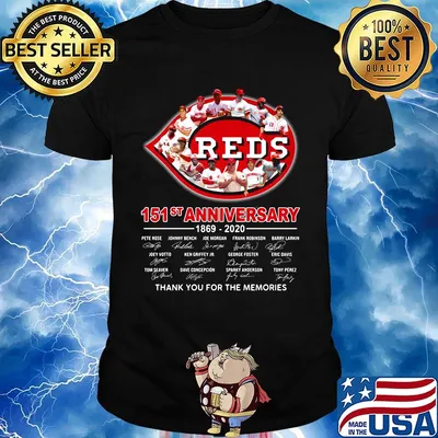 Cincinnati reds 151st anniversary 1869 2020 thank you for the memories signatures shirt