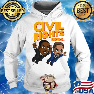 Civil rights bros luther king and malcolm s Hoodie