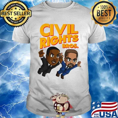 Civil rights bros luther king and malcolm shirt