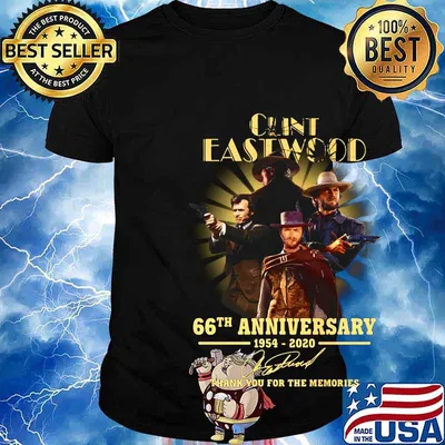 Clint eastwood 66th anniversary 1954 2020 thank you for the memories signatures shirt