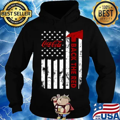 Coca cola back the red american flag independence day s Hoodie