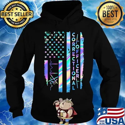 Correctional Officer American Flag Independence Day Shirt Hoodie