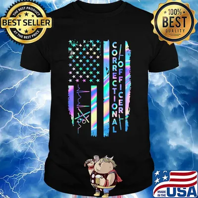 Correctional Officer American Flag Independence Day Shirt