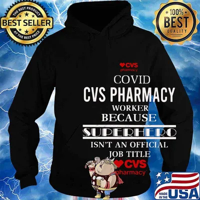 Covid cvs pharmacy worker because superhero isnt an official job title s Hoodie