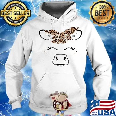 Cow bow leopard skin classic s Hoodie