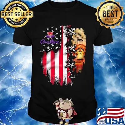Crown royal logo american flag independence day shirt
