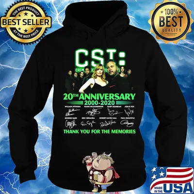 Csi crime scene investigation 20th anniversary 2000 2020 thank you for the memories signatures s Hoodie