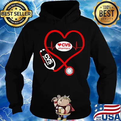 CVS pharmacy nurse stethoscope love heartbeat s Hoodie