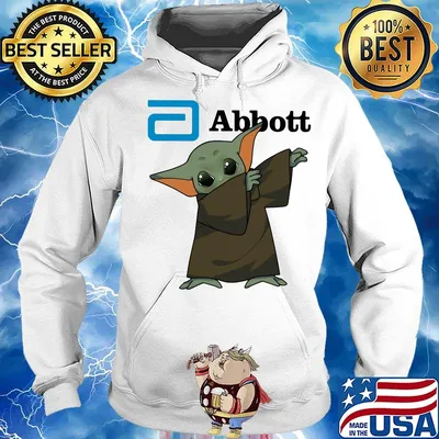 Dabbing baby yoda mask abbott logo coronavirus s Hoodie