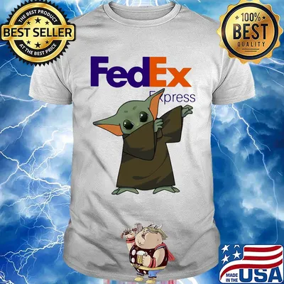 Dabbing baby yoda mask fedex express logo coronavirus shirt