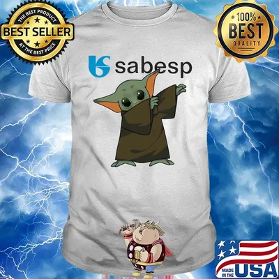 Dabbing baby yoda mask sabesp logo coronavirus shirt