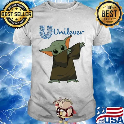 Dabbing baby yoda mask unilever logo coronavirus shirt
