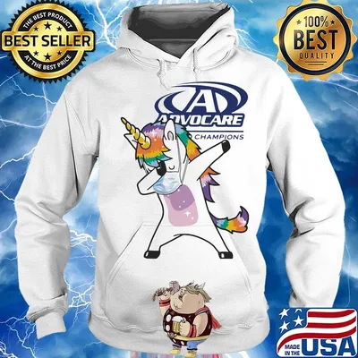 Dabbing unicorn mask advocare we build champions logo coronavirus s Hoodie