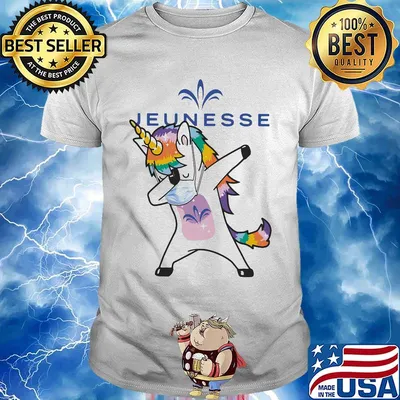 Dabbing unicorn mask jeunesse logo coronavirus shirt