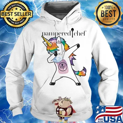 Dabbing unicorn mask pampered chef logo coronavirus s Hoodie