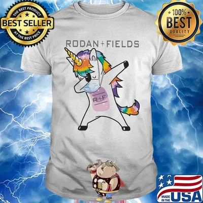 Dabbing unicorn mask rodan fields logo coronavirus shirt