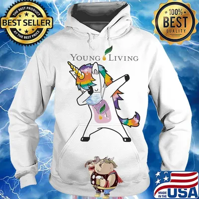 Dabbing unicorn mask young living logo coronavirus s Hoodie