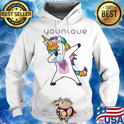 Dabbing unicorn mask younique logo coronavirus s Hoodie