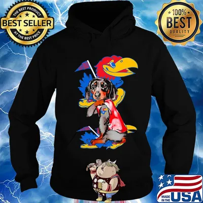 Dachshund tattoos kansas jayhawks basketball logo s Hoodie