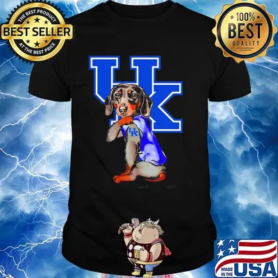 Dachshund tattoos kentucky wildcats football logo shirt