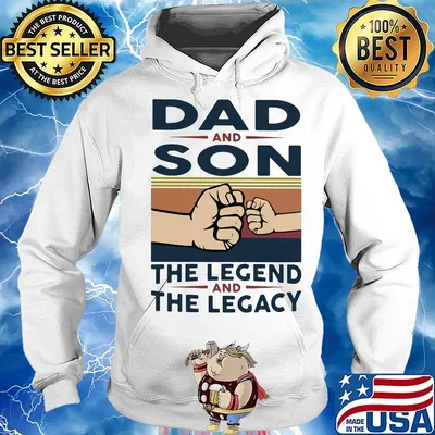 Dad and son the legend and the legacy vintage retro s Hoodie