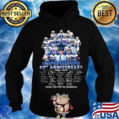 Dallas cowboys football team 60th anniversary 1960 2020 thank you for the memories signatures s Hoodie