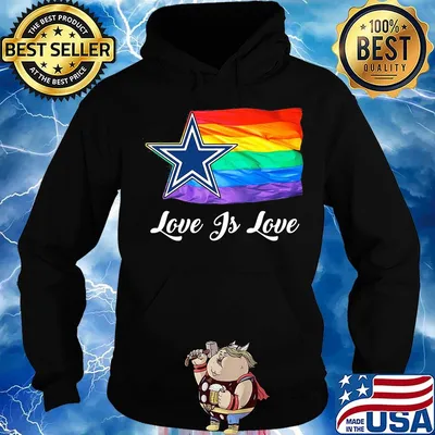Dallas cowboys lgbt flag love is love s Hoodie