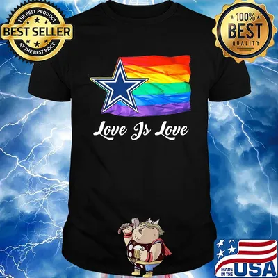 Dallas cowboys lgbt flag love is love shirt