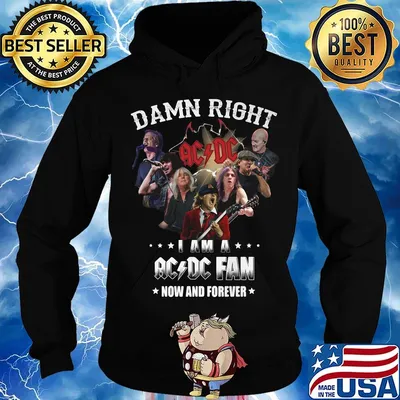 Damn right i am a acdc fan now and forever stars s Hoodie