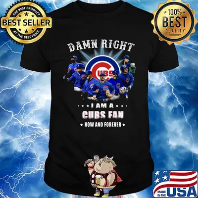 Damn right i am a chicago cubs fan now and forever stars shirt