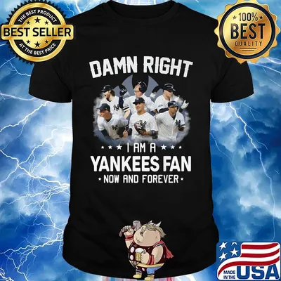 Damn right i am a yankees fan now and forever stars shirt