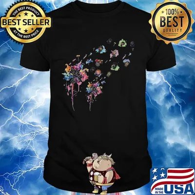 Dandelion flower halloween horror characters shirt