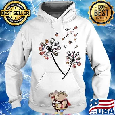 Dandelion flower halloween michael myers and horror characters babies s Hoodie