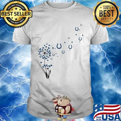 Dandelion flower indianapolis colts football logo hearts shirt