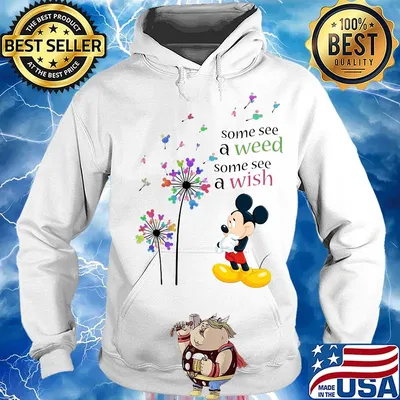 Dandelion flower mickey mouse some see a weed some see a wish s Hoodie