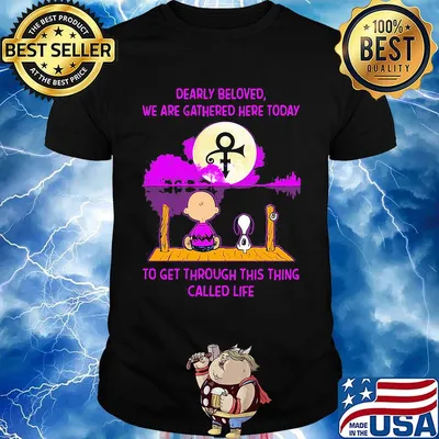 Dearly beloved we are gathered here today to get through this things called life prince moon shirt